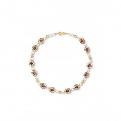 LOUIS VUITTON LV DYNASTY FLOWER NECKLACE M01763