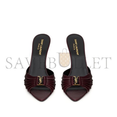 YSL BABYLONE MULES IN SMOOTH LEATHER 819075AAEHF6629