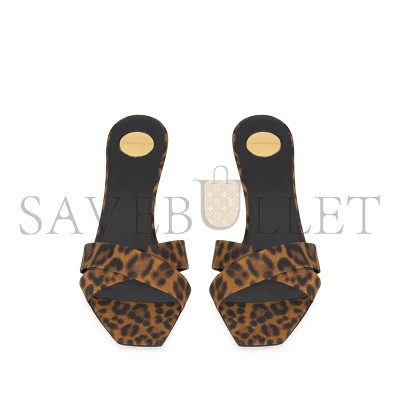 YSL JILL MULES IN LEOPARD GROSGRAIN 825270AAESW2094