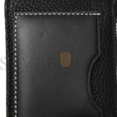 LOEWE SOFT GRAINED CALFSKIN COIN CARD HOLDER BLACK (12*7cm)