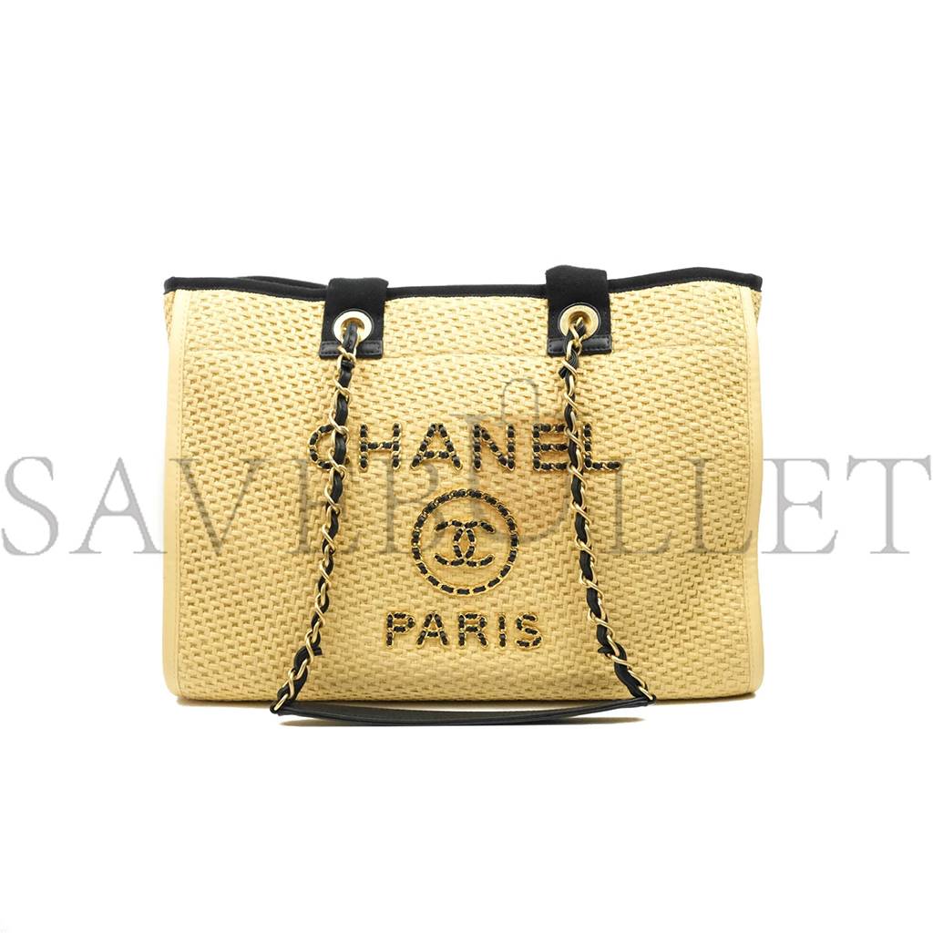 CHANEL DEAUVILLE LARGE TOTE GOLD HARDWARE A66941 (50*30*22cm) CHANEL DEAUVILLE LARGE TOTE GOLD HARDWARE A66941 (50*30*22cm)