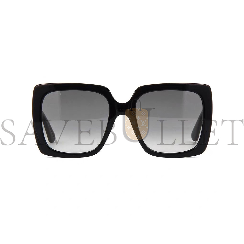 GUCCI BLACK SQUARE CRYSTAL LOGO SUNGLASSES GG0418S GUCCI BLACK SQUARE CRYSTAL LOGO SUNGLASSES GG0418S