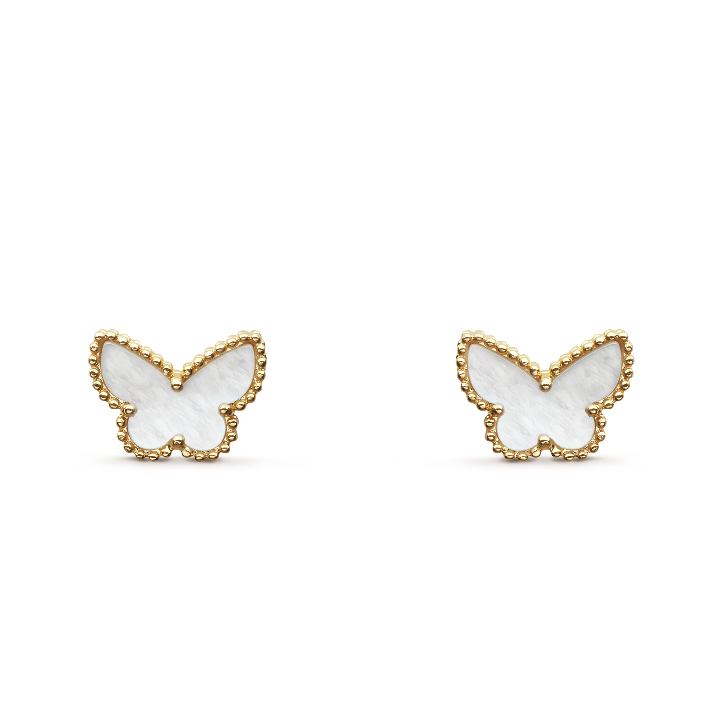 VAN CLEEF ARPELS SWEET ALHAMBRA BUTTERFLY EARSTUDS - YELLOW GOLD, MOTHER-OF-PEARL VCARN5JM00 VAN CLEEF ARPELS SWEET ALHAMBRA BUTTERFLY EARSTUDS - YELLOW GOLD, MOTHER-OF-PEARL VCARN5JM00