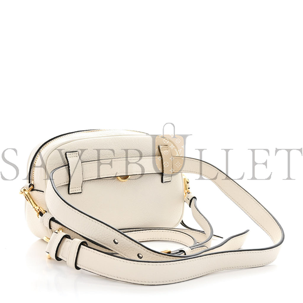 PRADA VITELLO DAINO CAMERA CROSSBODY BIANCO (19*12*2cm) PRADA VITELLO DAINO CAMERA CROSSBODY BIANCO (19*12*2cm)