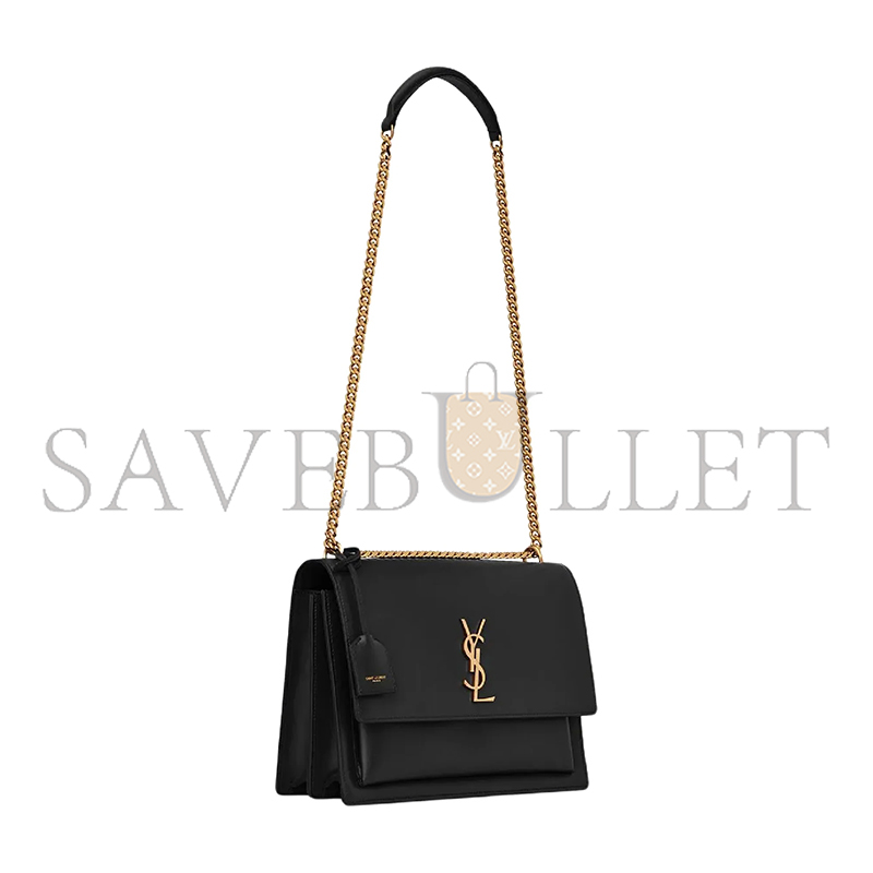 YSL SUNSET LARGE IN SMOOTH LEATHER 498779D420W1000 (27*18*8cm)