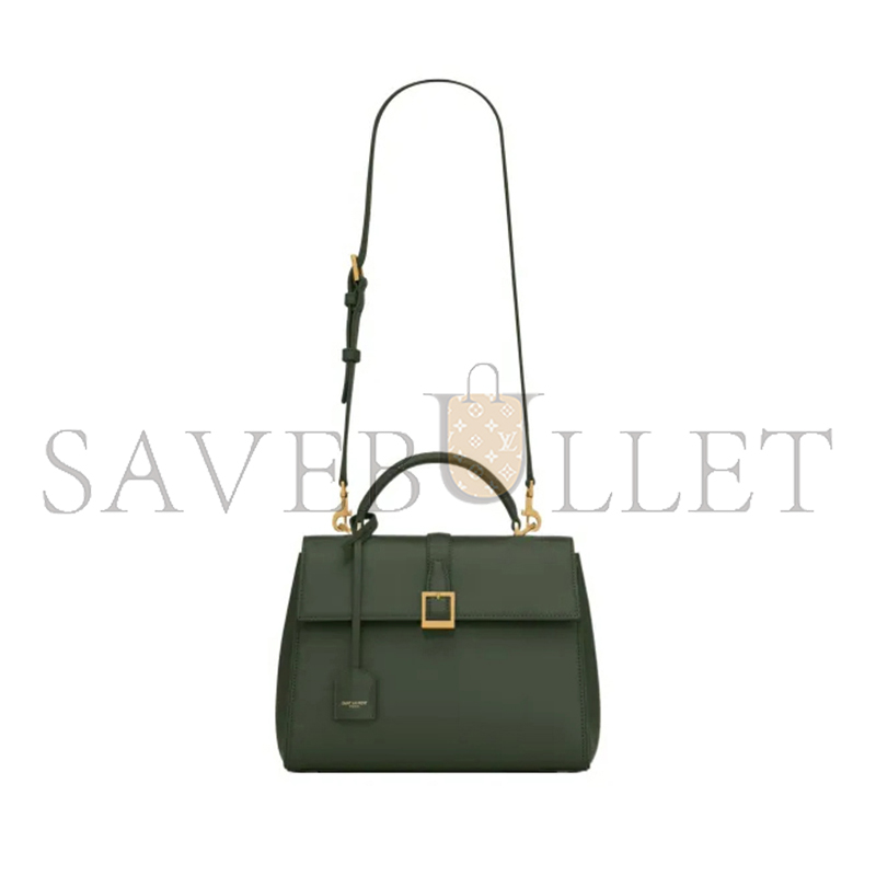 YSL LE FERMOIR SMALL TOP HANDLE BAG IN SHINY LEATHER 6869822ZA0W3045 (25*19.5*10.5cm)