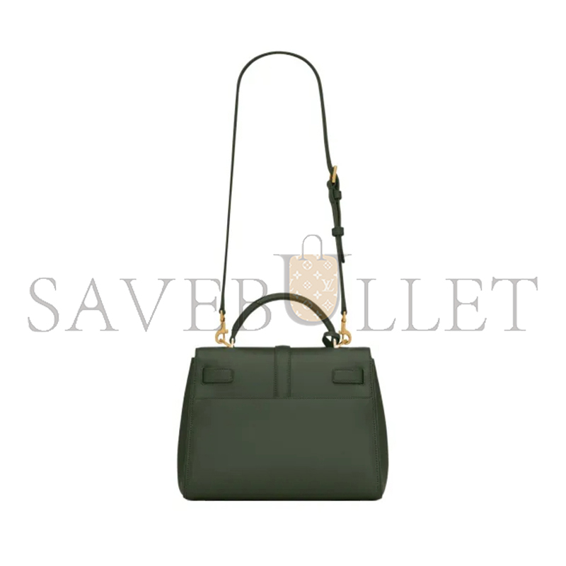 YSL LE FERMOIR SMALL TOP HANDLE BAG IN SHINY LEATHER 6869822ZA0W3045 (25*19.5*10.5cm)