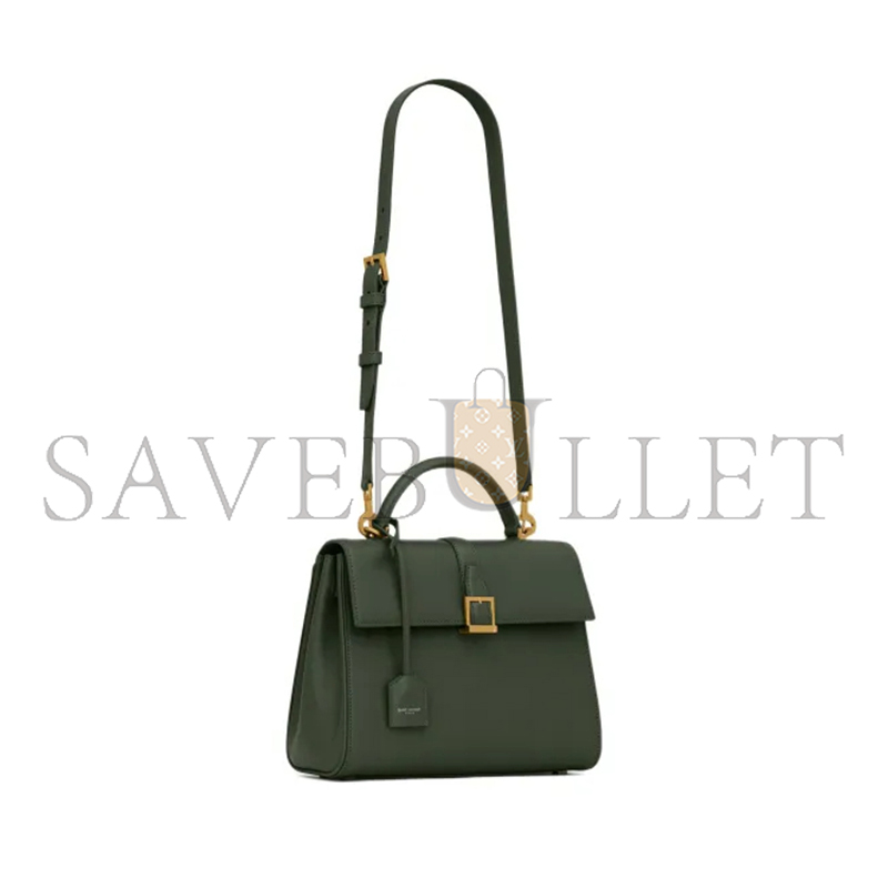 YSL LE FERMOIR SMALL TOP HANDLE BAG IN SHINY LEATHER 6869822ZA0W3045 (25*19.5*10.5cm)