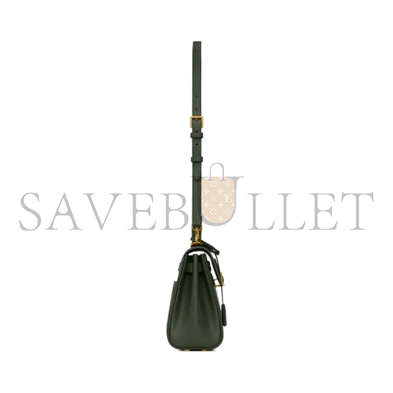 YSL LE FERMOIR SMALL TOP HANDLE BAG IN SHINY LEATHER 6869822ZA0W3045 (25*19.5*10.5cm)