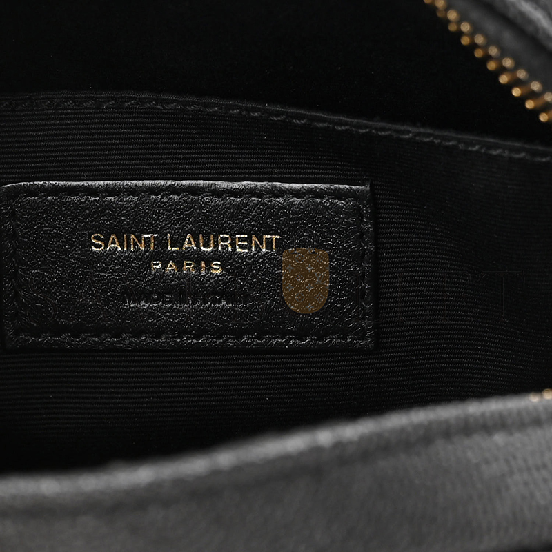 YSL VINYLE IN CHEVRON-QUILTED GRAIN DE POUDRE EMBOSSED LEATHER 6104361GF071000 (17*17*5.5cm)