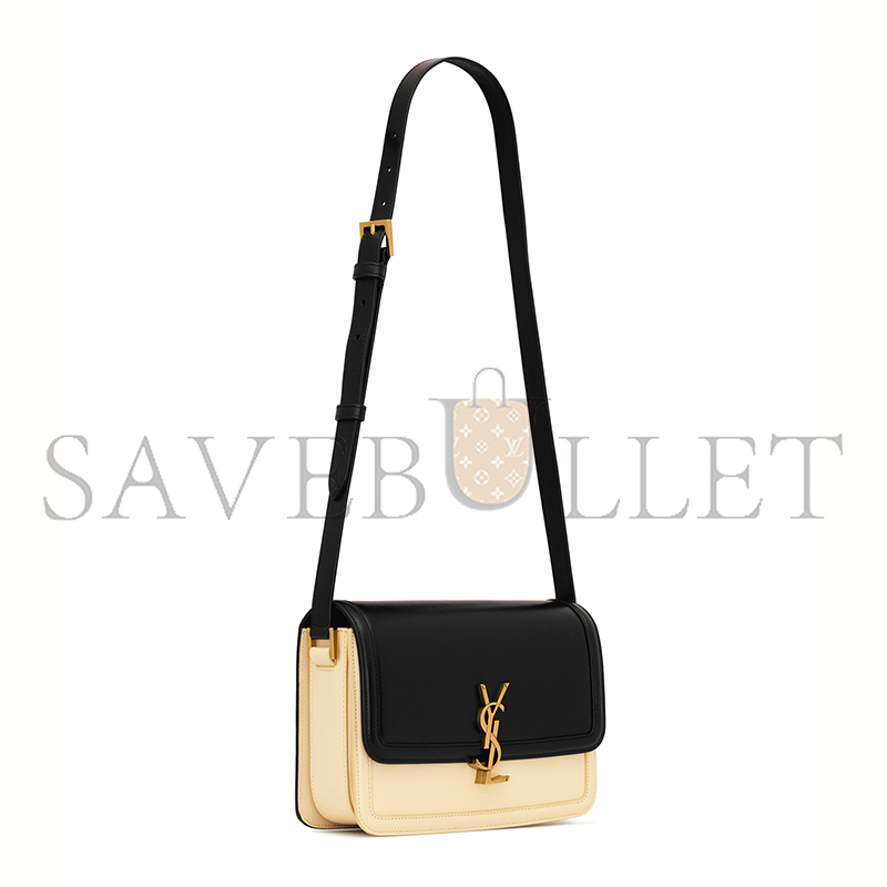 YSL SOLFERINO MEDIUM SATCHEL IN BOX SAINT LAURENT LEATHER 63430516C7W1089 (23*16*6cm)