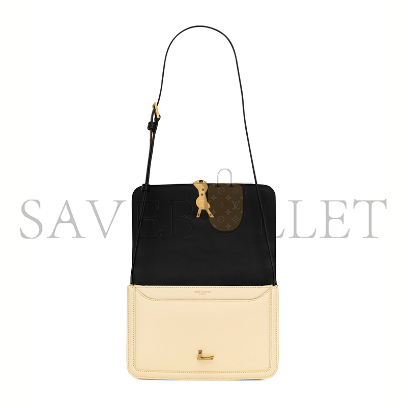 YSL SOLFERINO MEDIUM SATCHEL IN BOX SAINT LAURENT LEATHER 63430516C7W1089 (23*16*6cm)