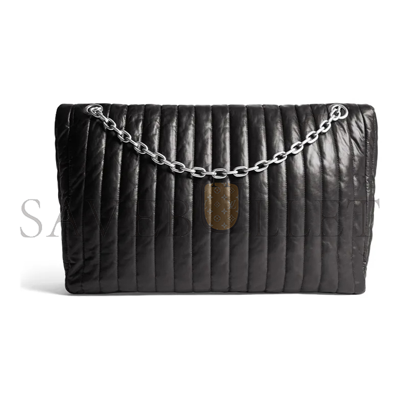 BALENCIAGA WOMEN'S MONACO CHAIN BAG LARGE IN BLACK 7659332AASE1000 (43.5*32*13cm)