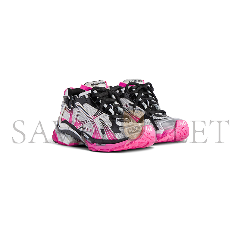 BALENCIAGA WOMEN'S RUNNER GRADIENT SNEAKER IN WHITEPINKBLACK 772767WRUNG9155