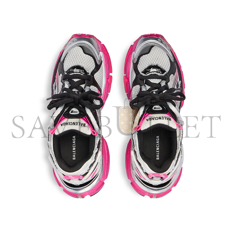 BALENCIAGA WOMEN'S RUNNER GRADIENT SNEAKER IN WHITEPINKBLACK 772767WRUNG9155
