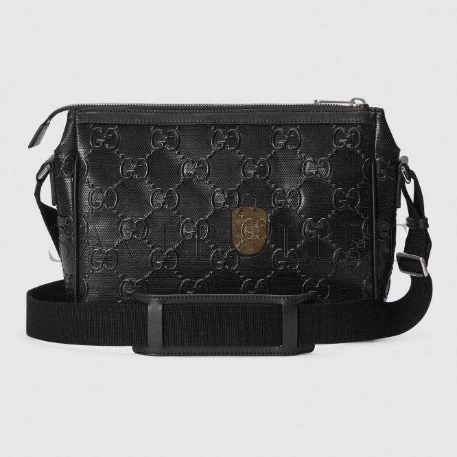 GUCCI GG EMBOSSED MESSENGER BAG 658565 (29*22*9.5cm) GUCCI GG EMBOSSED MESSENGER BAG 658565 (29*22*9.5cm)