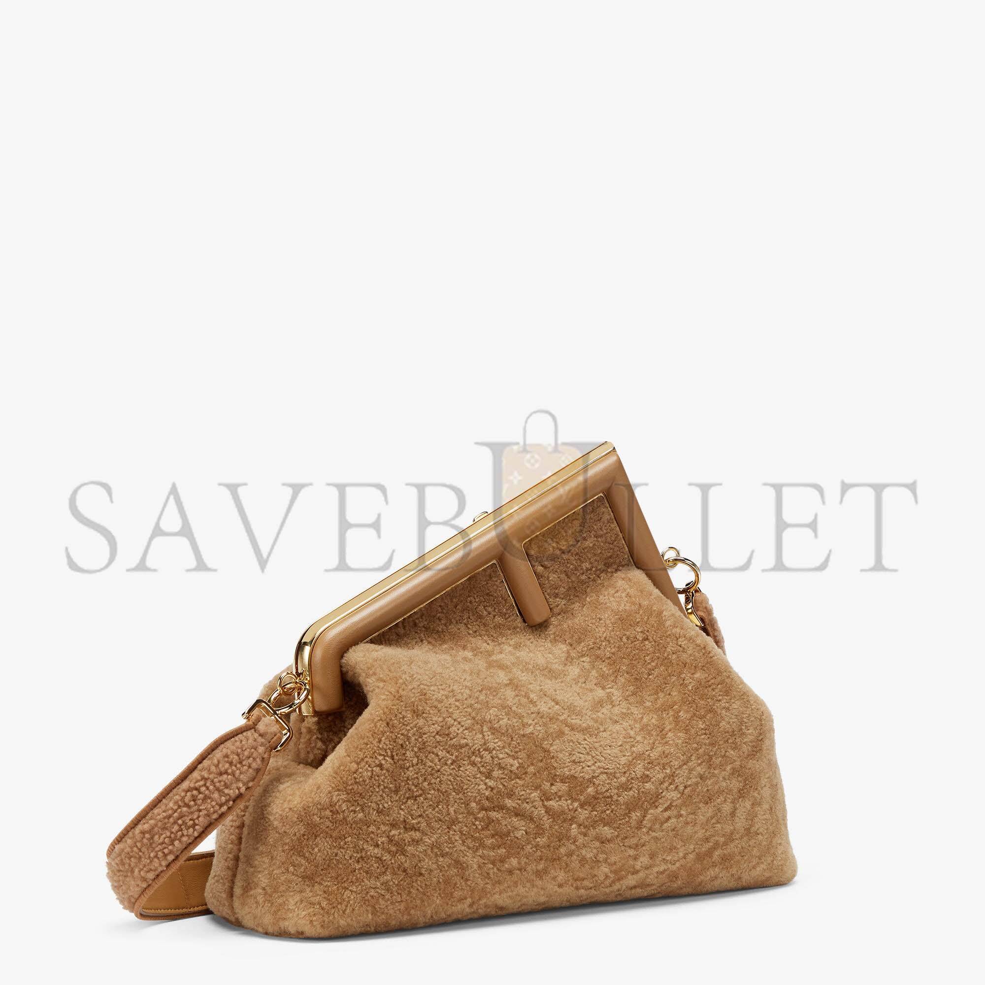 FENDI FIRST MEDIUM - BEIGE SHEEPSKIN BAG 8BP127AHNAF0J2D (32.5*23.5*15cm)