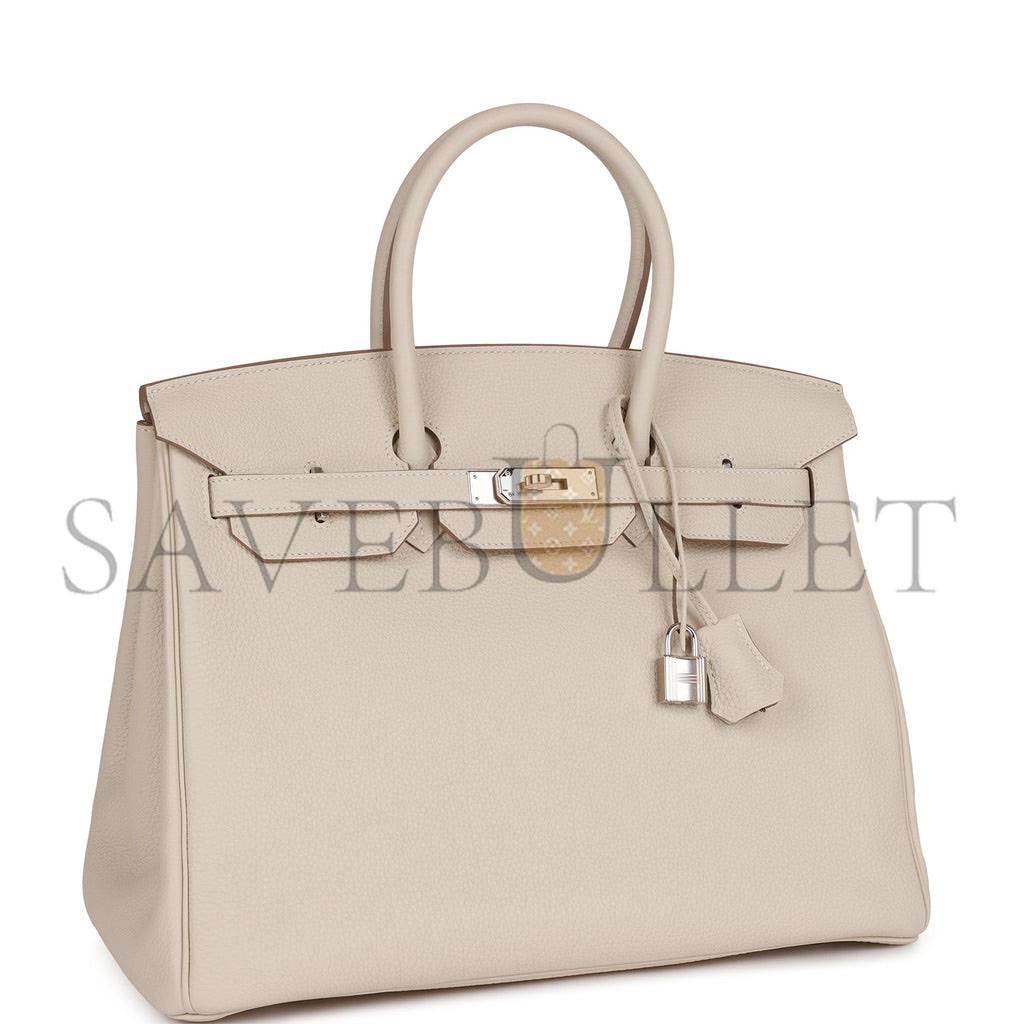 HERMES BIRKIN 35 CRAIE TOGO PALLADIUM HARDWARE 39878406209630 (35cm)