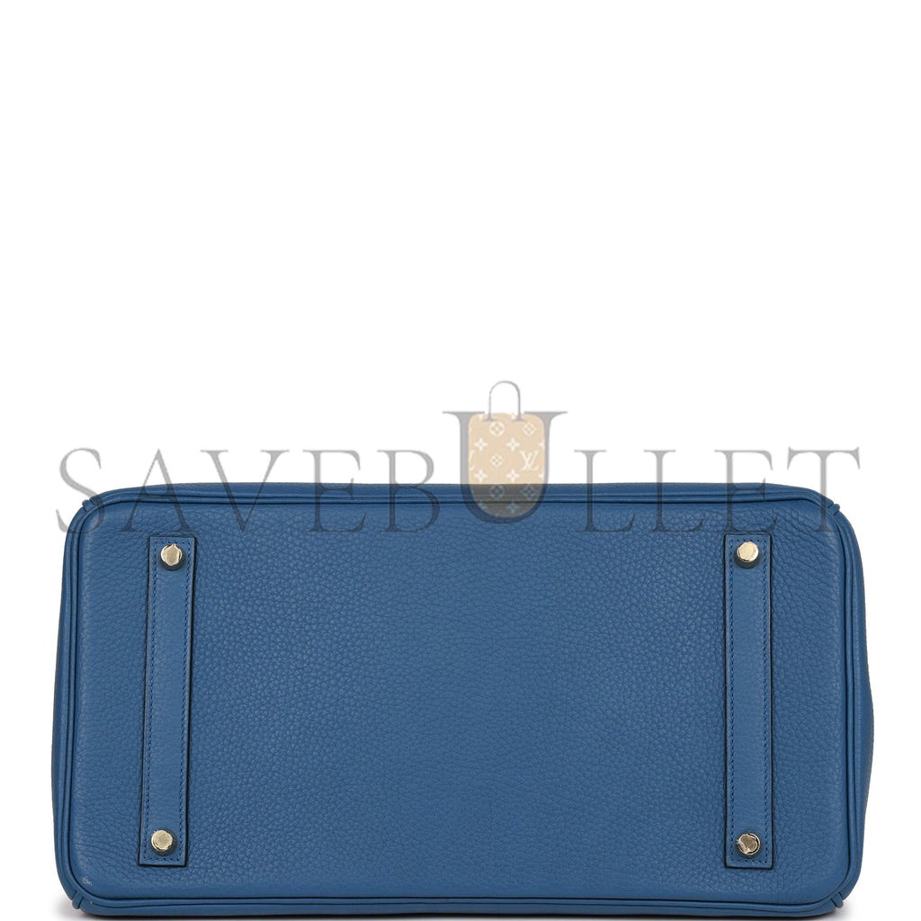 HERMES BIRKIN 35 BLEU AGATE TOGO GOLD HARDWARE (35cm)