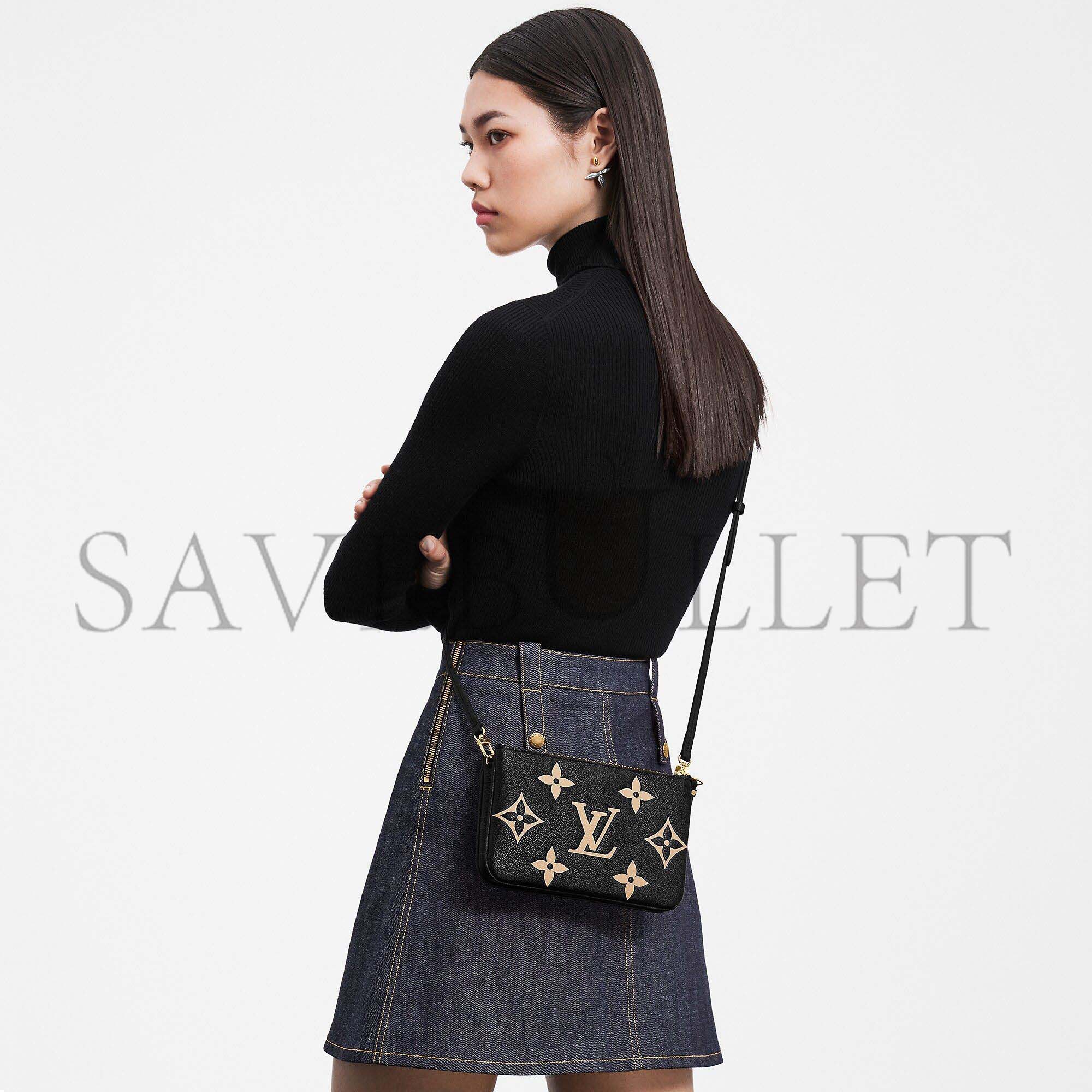 LOUIS VUITTON DOUBLE ZIP POCHETTE M80732 (20*12.5*3cm)