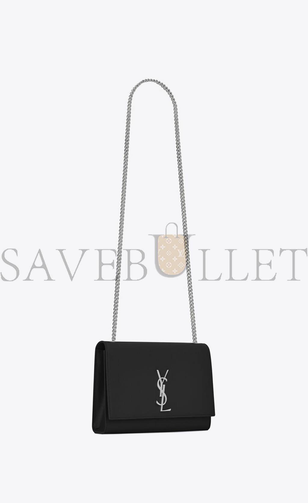 YSL KATE MEDIUM CHAIN BAG IN GRAIN DE POUDRE EMBOSSED LEATHER 364021BOW0N1000 (24*14.5*5.5cm) YSL KATE MEDIUM CHAIN BAG IN GRAIN DE POUDRE EMBOSSED LEATHER 364021BOW0N1000 (24*14.5*5.5cm)
