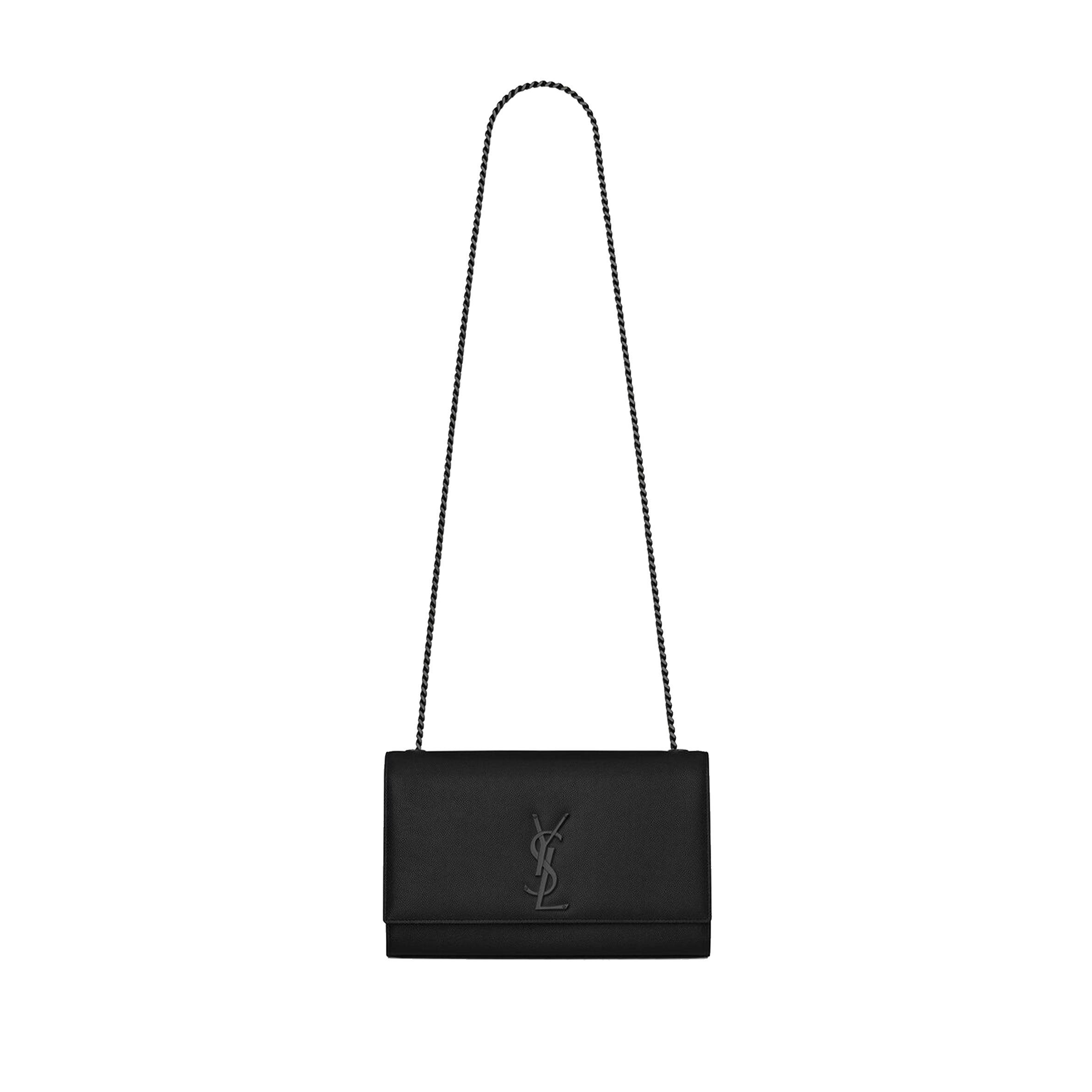 YSL KATE MEDIUM CHAIN BAG IN GRAIN DE POUDRE EMBOSSED LEATHER 364021BOW0U1000 (24*14.5*5.5cm) YSL KATE MEDIUM CHAIN BAG IN GRAIN DE POUDRE EMBOSSED LEATHER 364021BOW0U1000 (24*14.5*5.5cm)