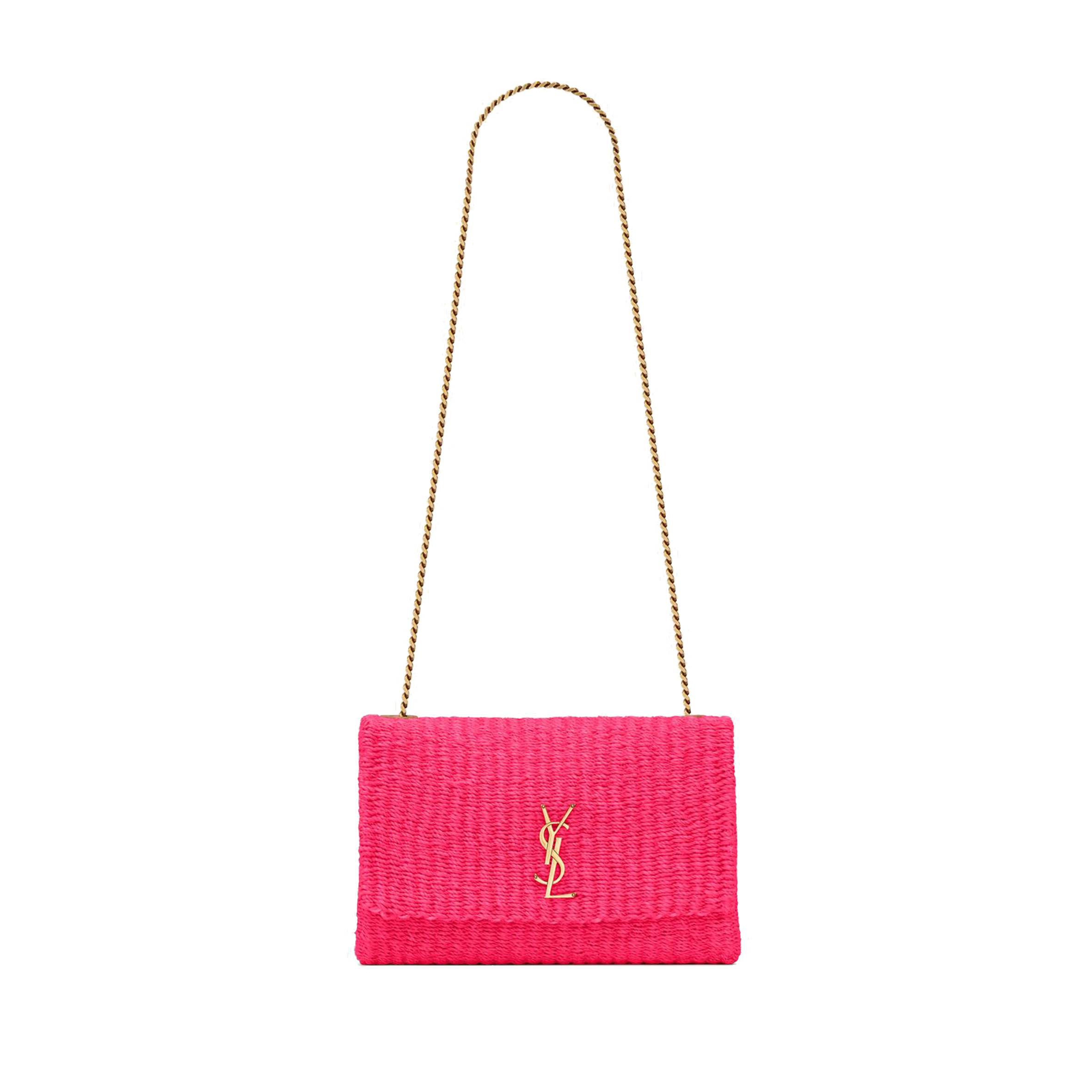 YSL KATE MEDIUM SUPPLE CHAIN BAG IN RAFFIA 580065FABK35688 (28.5*20*6cm) YSL KATE MEDIUM SUPPLE CHAIN BAG IN RAFFIA 580065FABK35688 (28.5*20*6cm)