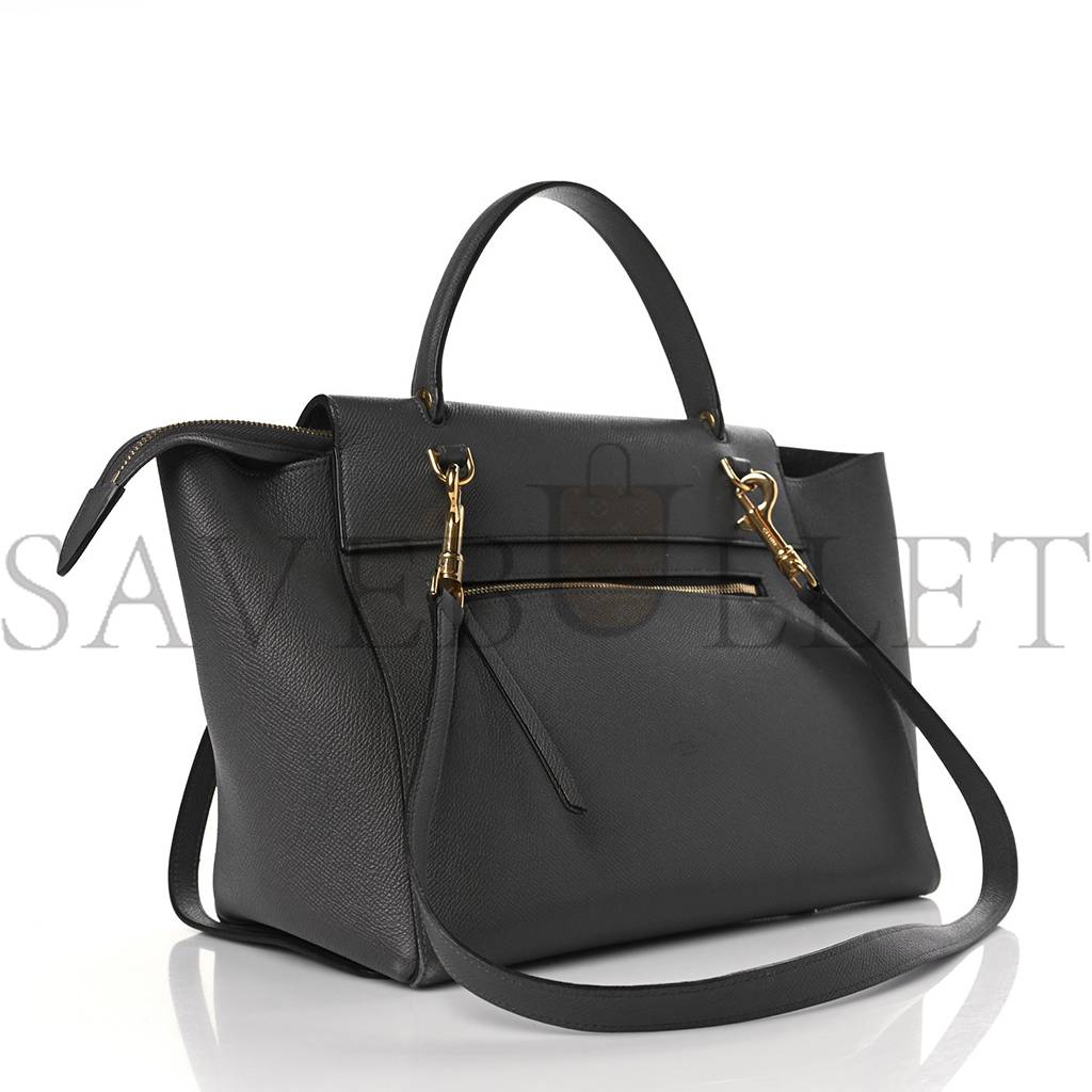 CELINE GRAINED CALFSKIN MINI BELT BAG GREY (28*22*17cm)