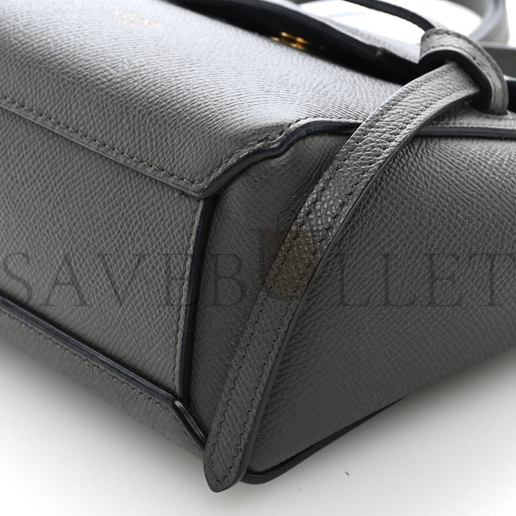 CELINE GRAINED CALFSKIN PICO BELT BAG GREY (16*15*8cm) CELINE GRAINED CALFSKIN PICO BELT BAG GREY (16*15*8cm)