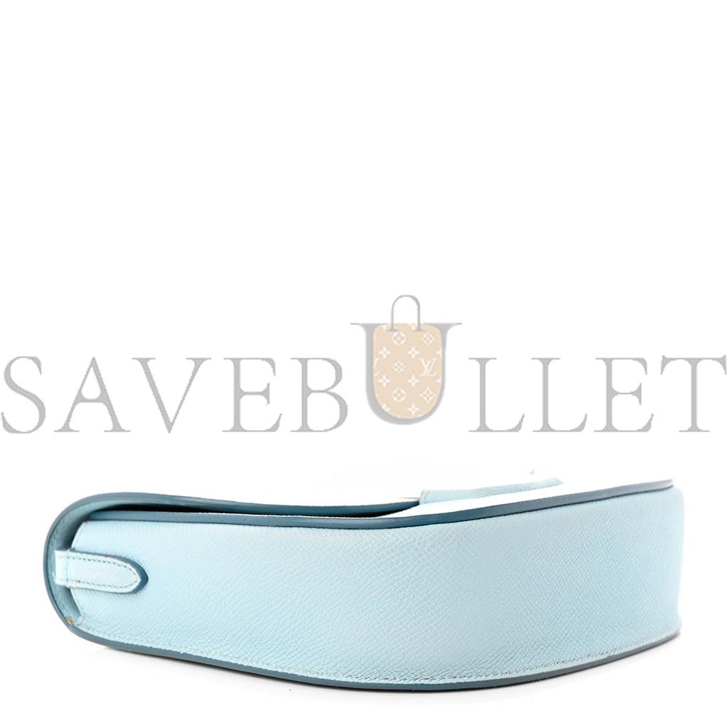 CELINE GRAINED CALFSKIN SMALL TROTTEUR PALE BLUE (18*17*4cm) CELINE GRAINED CALFSKIN SMALL TROTTEUR PALE BLUE (18*17*4cm)