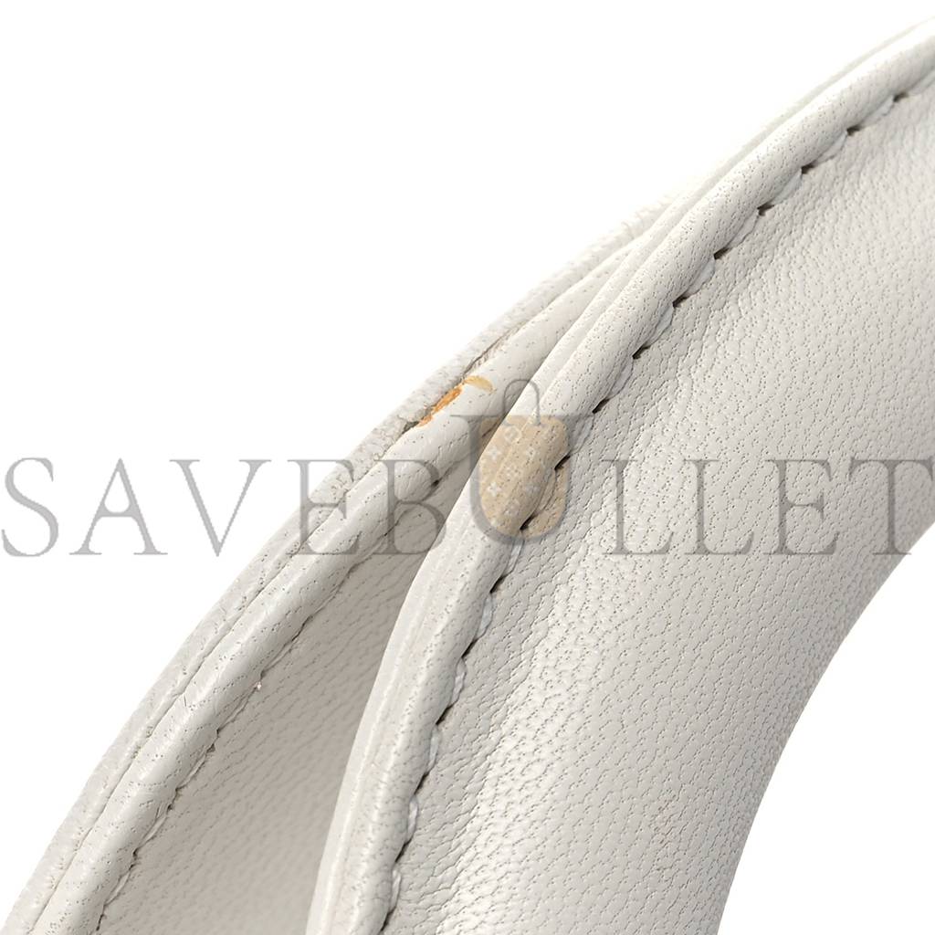 DIOR LAMBSKIN CANNAGE MINI LADY DIOR WHITE (17*15*7.6cm)